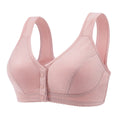 PatPat Nursing Pink Snap Button Front Bra-Pink
