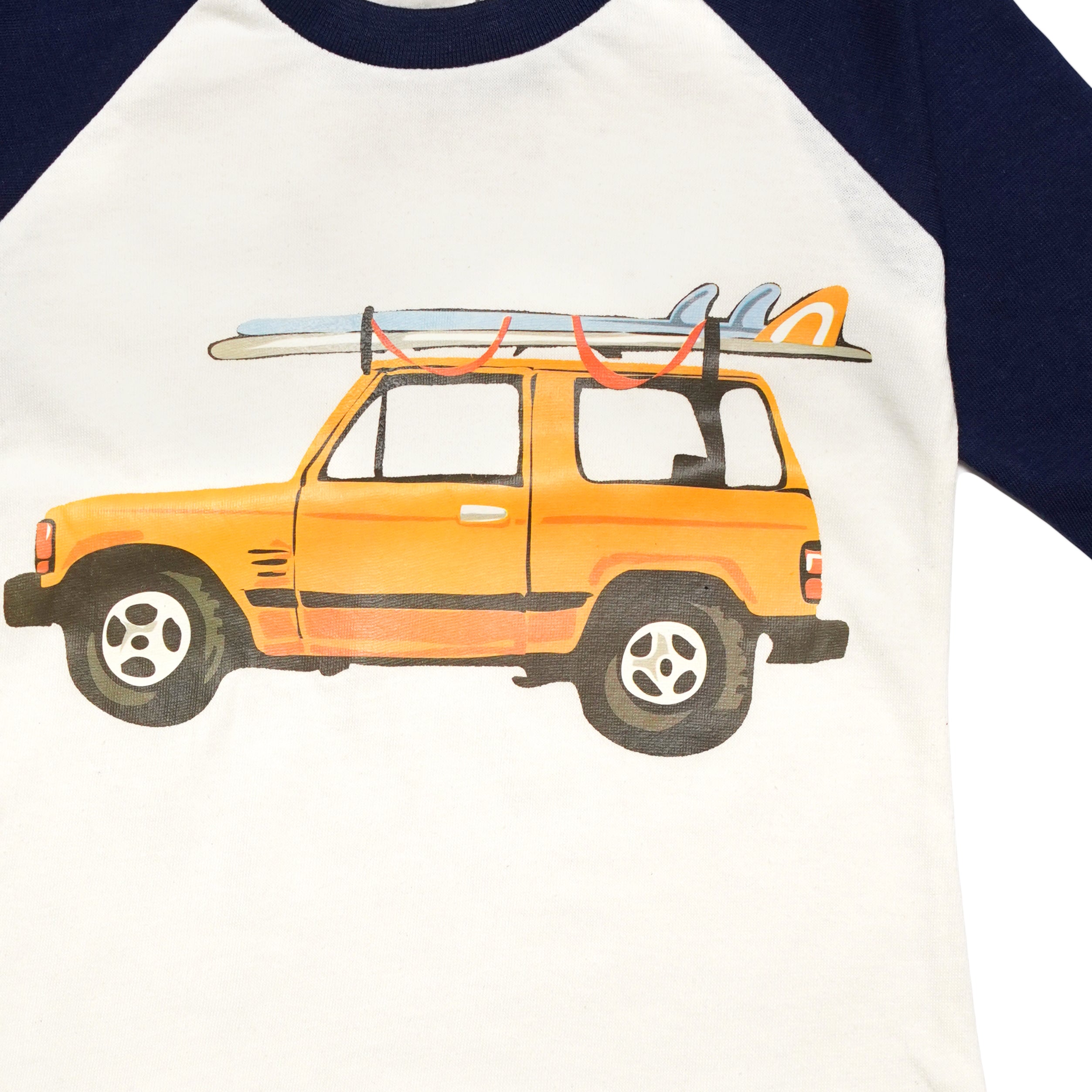 TEROM - JEEP PRINT LONG SLEEVE RAGLAN T-SHIRT