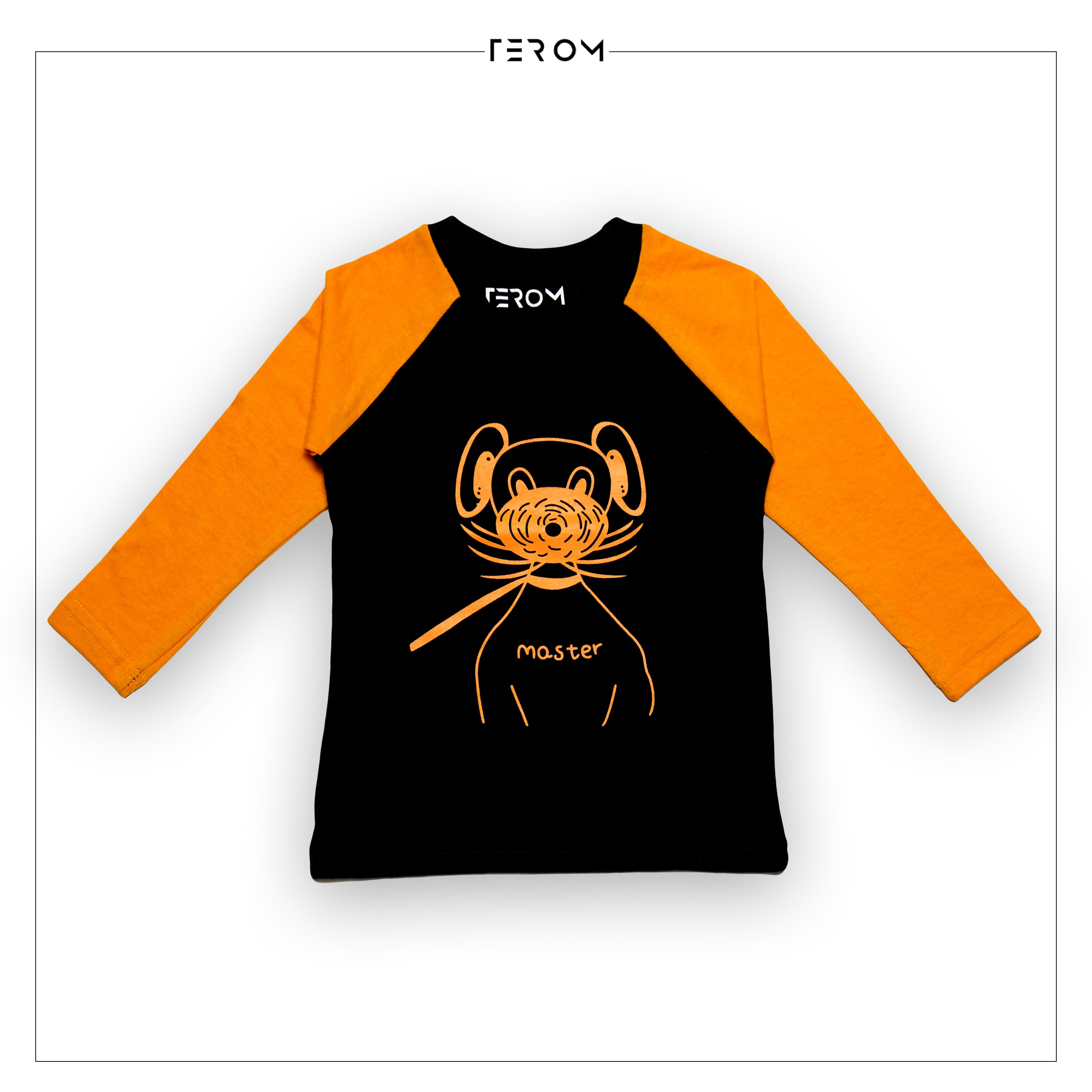 TEROM - YELLOW LONG SLEEVE RAGLAN  T-SHIRT