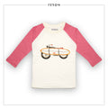 TEROM - PINK LONG SLEEVE RAGLAN T-SHIRT