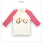 TEROM - PINK LONG SLEEVE RAGLAN T-SHIRT