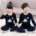 Plush Night Suit - PJ Set Dark Blue Car