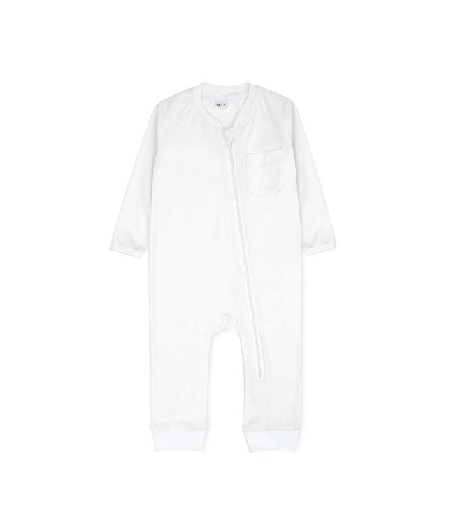 Plush-Baby Soft Bamboo Viscose Zipper Romper - White