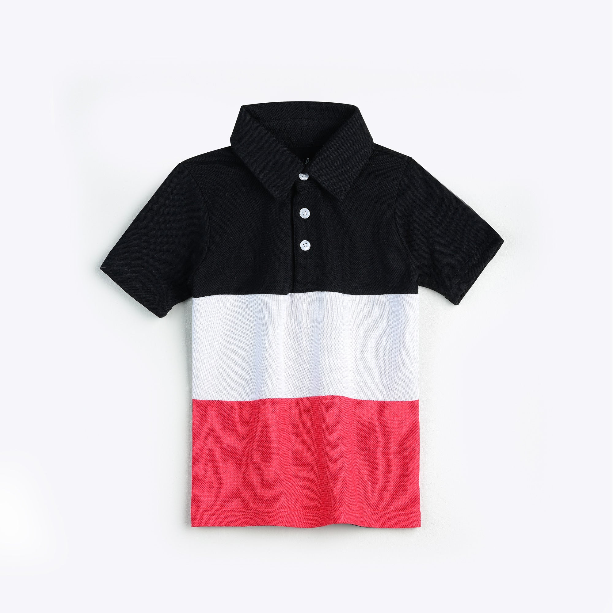 Plush-Baby Plaid Polo Shirt & Shorts-Red/Black/White