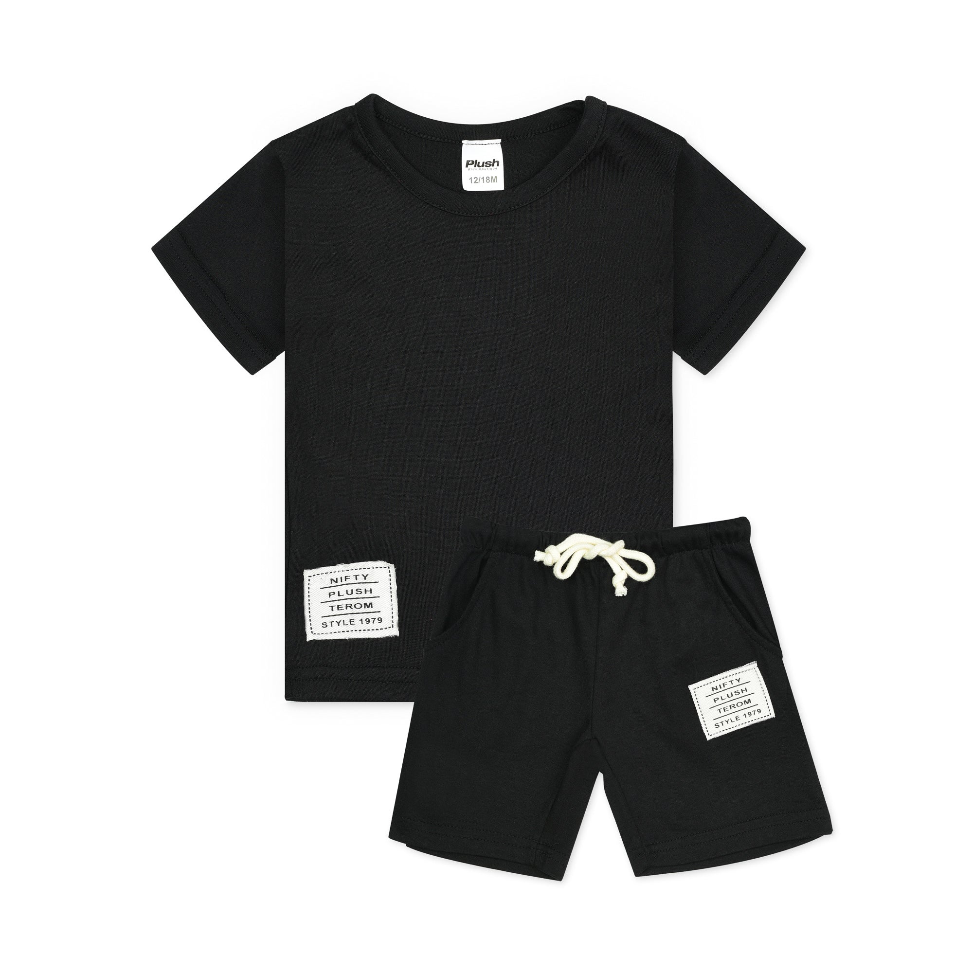 Plush-Premium Basics Casual Wear Set Black