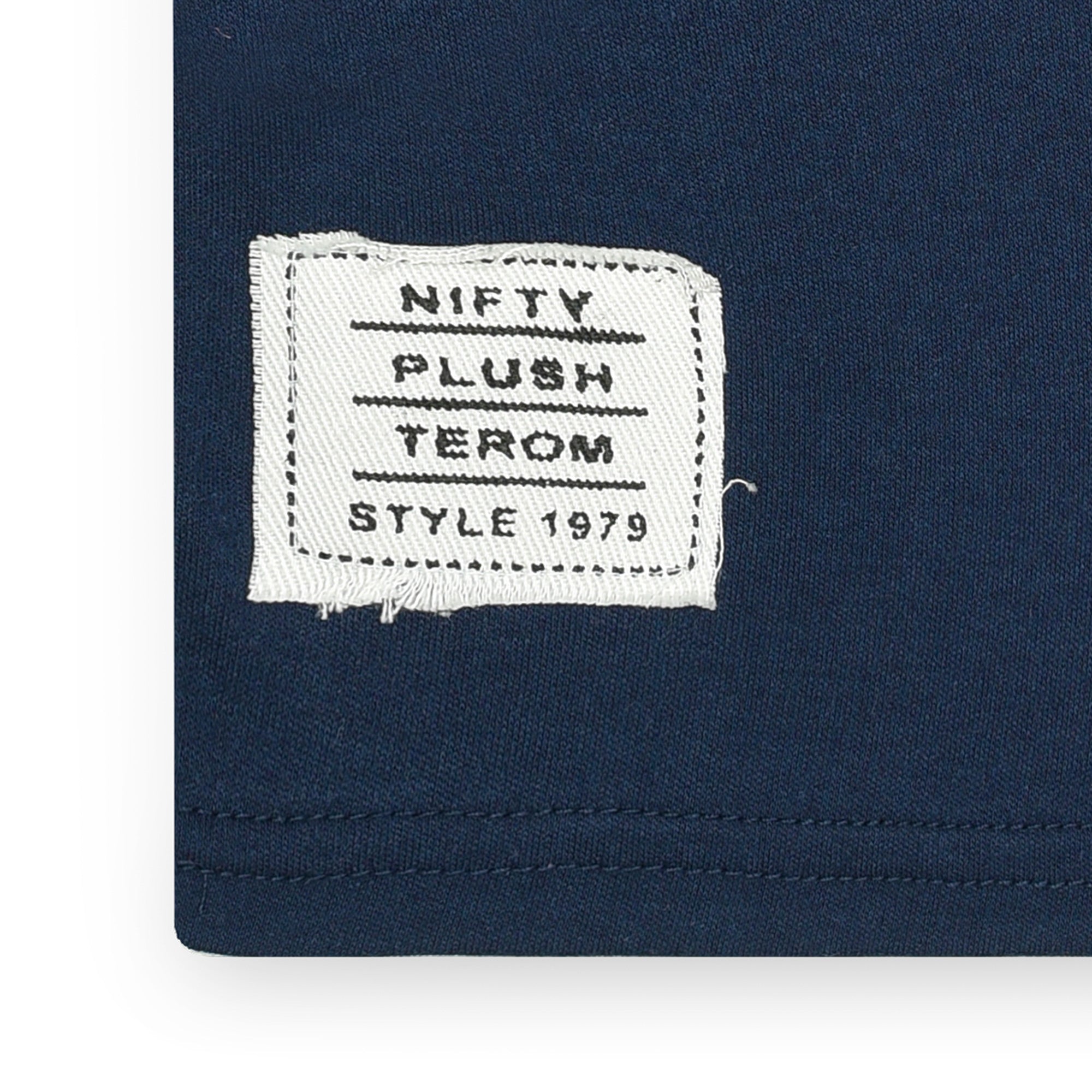 Plush-Nifty Basic Short & Shirt Set - Navy Blue