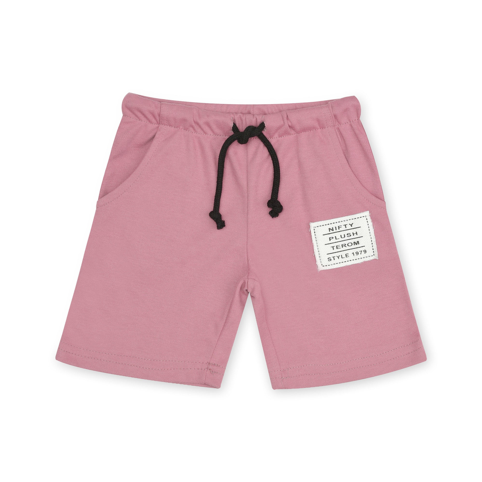 Plush-Nifty Basic Short & Shirt Set - Rose Pink