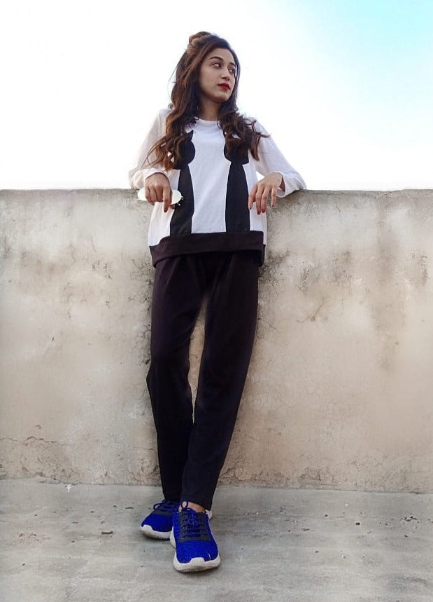 Womens Front Printed Night Suit