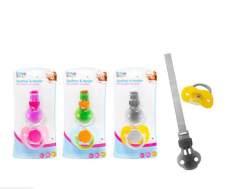 FIRST STEPS SOOTHER & HOLDER ASSORTED COLOURS