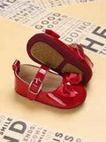 Patent Mary Jane Red Crib Shoes
