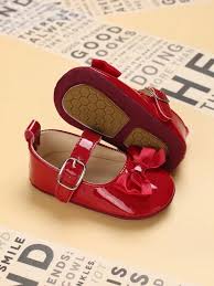 Patent Mary Jane Red Crib Shoes
