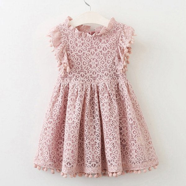 Riolio-Toddler Girls Folk Sweet Retro Lace Dress