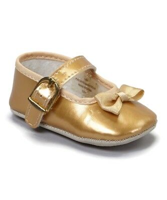 Patent Mary Jane Gold Crib Shoes